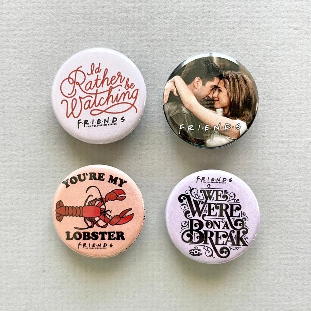 Friends TV Show Button Pin Set